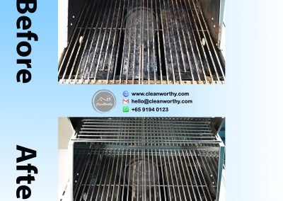 Gas Barbecue Grill Cleaning Results