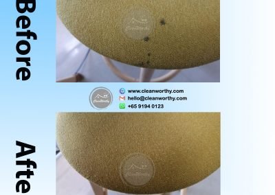 Fabric Stool Cleaning Results