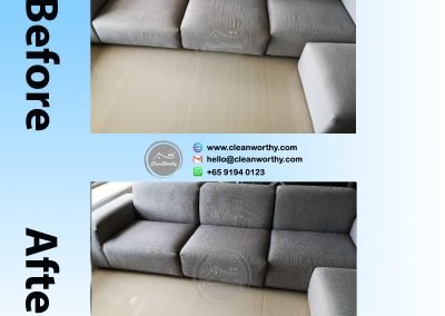 L Shape Sofa Cleaning Results