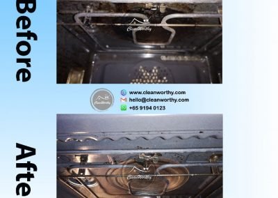 Oven Cavity Cleaning Before & After